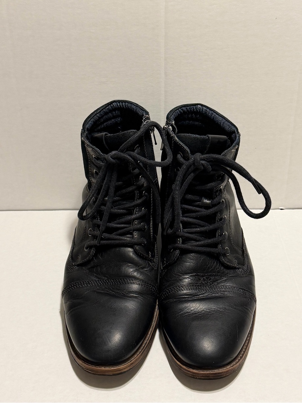 Aldo Men's Black Leather Lace-Up Chukka Boots